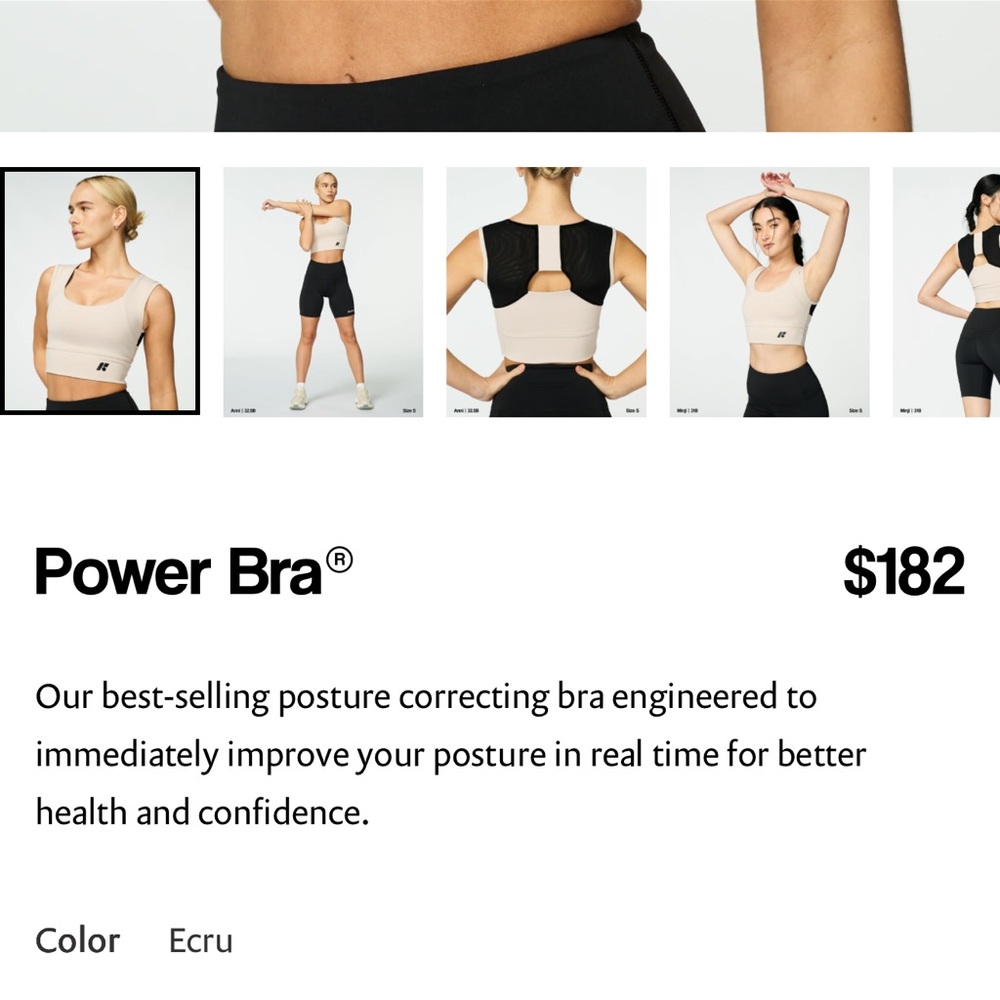 Forme Women's Beige Power Bra size small - Picture 5 of 5